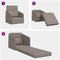 vidaXL - ligbedbank - 2-in-1 - taupe - 65x80x83 - cm - stof