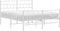 vidaXL - Bedframe - met - hoofd- - en - voeteneinde - metaal - wit - 160x200 - cm