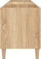 vidaXL - Platenkast - 121x38x48 - cm - bewerkt - hout - sonoma - eikenkleurig