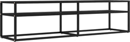 vidaXL - Tv-meubel - 160x40x40,5 - cm - gehard - glas - zwartmarmerkleurig