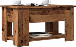 vidaXL - Salontafel - 79x49x41 - cm - bewerkt - hout - oud - houtkleurig