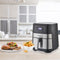Inventum GF350HLD - Airfryer - 3,5 liter - 8 automatische programma's - 80 tot 200 graden - 1500 watt - Zwart/RVS