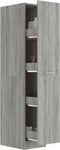 vidaXL - Apothekerskast - 30x42,5x150 - cm - bewerkt - hout - grijs - sonoma - eiken