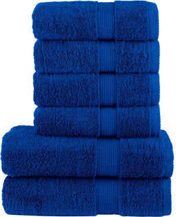vidaXL - 6-delige - Handdoekenset - SOLUND - 600 - g/m² - blauw