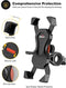 Happygetfit - Fiets Telefoonhouder, Universele Fiets Motorfiets Mobiele Telefoonhouder, Smartphonehouder Klem, 360 Graden Draaibaar, Voor Alle 3,5-6,5 Inch Mobiele Telefoons