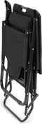 909 Outdoor Ligbed Stoel - Opvouwbaar - Verstelbaar - Zwart (2 stuks)