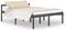 vidaXL - Seniorenbed - massief - grenenhout - grijs - 150x200 - cm