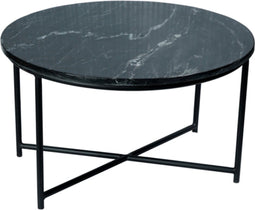 Bijzettafel zwart - salontafel marmer - bijzettafel rond 75 cm