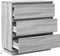 vidaXL - Nachtkastje - met - LED - in - Grijs - Sonoma - - - 71x34,5x75 - cm - - - Geengineerd - Hout