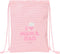 Rugtas met Koordjes Safta Love Roze (26 x 34 x 1 cm)
