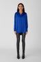 Object Objbelle MW Coated Leggings - Dames Legging met knipbare lengte - Zwart