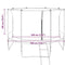 vidaXL 142098 - Veiligheidsnet - 3,66 m ronde trampoline - Zwart
