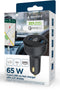 Gembird TA-UC-AC2PD65LCD-CAR-01 - Auto oplader - 65W vermogen - Quick Charge 3.0