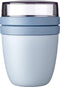 Mepal Lunchpot Ellipse - Yoghurt en Muesli beker to go - 500 ml + 200 ml - Nordic blue