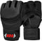 NRG Boxing - MMA Handschoenen - Boksen - Heren - Dames - Freefight - Grappling - Leer - Zwart - Maat L