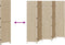 vidaXL - Kamerscherm - 5 - Panelen - Opvouwbaar - Beige - 245x180 - cm - Poly - Rattan
