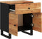 vidaXL - Nachtkastje - 50x33x60 - cm - massief - acaciahout - en - bewerkt - hout