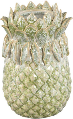 PTMD Bloempot Tamiah - 13x13x21 cm - Keramiek - Groen