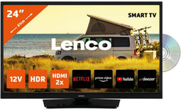 Lenco DVL-2483BK - Smart TV 24" - Ingebouwde DVD speler - Zwart (2023)