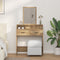 vidaXL - Make-uptafel - met - Lade - - - Artisan - Eiken - - - 79x41x140 - cm