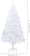 vidaXL - Kunstkerstboom - met - verlichting - en - kerstballen - 120 - cm - PVC - wit