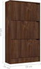 vidaXL - Schoenenkast - met - 3 - deuren - 59x24x105 - cm - spaanplaat - bruineiken