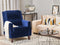 Beliani EGERSUND - Fauteuil - Blauw - Fluweel