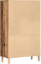 vidaXL - Hoge - kast - 70x31x115 - cm - bewerkt - hout - oud - houtkleurig
