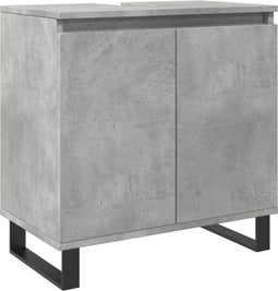 vidaXL - Badkamerkast - 58x33x60 - cm - bewerkt - hout - betongrijs