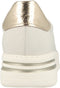 Gabor 395 - Lage Sneakers - Leer met goudkleurige accenten - Wit