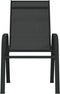 vidaXL - Tuinstoelen - stapelbaar - 6 - st - textileen - stof - zwart