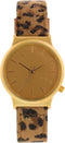 Komono Wizard Print Leopard KOM-W1802 - Horloge - 36 mm - Leer - Bruin