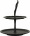 Light & Living Etagère Foglia - Zwart - 2 Laags - Metaal - Moederdag - Moederdag Cadeau - Moederdag Cadeautje - Moederdag Cadeau idee