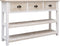 vidaXL - Dressoir - 115x30x76 - cm - hout - naturel - en - wit
