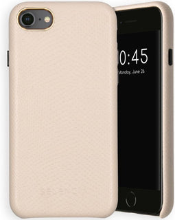 Selencia Hoesje Geschikt voor iPhone SE (2022) / SE (2020) / 8 / 7 / 6s / 6 Hoesje - Selencia Gaia Slang Backcover - Wit