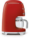 SMEG DCF02RDEU - Filterkoffiemachine - 10 koppen - Rood