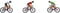 NOCH 0015897 H0 Wielrenners figuren Handbeschilderd, Staand