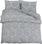 vidaXL - Dekbedovertrekset - 240x220 - cm - katoen - grijs