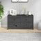 vidaXL - Dressoir - 100x40x54 - cm - massief - grenenhout - grijs