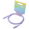 USB-C Silicone Oplaadkabel - Snelladen tot 60W - 1.5 meter - Paars