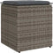 vidaXL - Tuinkrukken - met - kussens - 2 - st - 40x40x43 - cm - poly - rattan - grijs