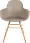 Zuiver Albert Kuip Eetkamerstoelen met armleuning Taupe - Set van 2