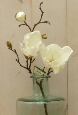 Kunstmagnolia tak klein met zijtakken wit