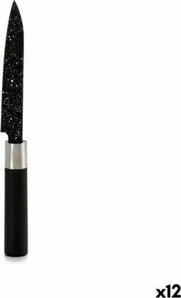 Keukenmes Marmer 2,5 x 24 x 2,5 cm Zwart Roestvrij staal Plastic (12 Stuks)