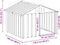 vidaXL Hondenhok - 116,5x103x81,5 cm - Gegalvaniseerd staal - Antraciet