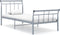 vidaXL - Bedframe - metaal - grijs - 100x200 - cm
