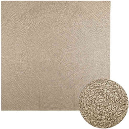 vidaXL - Vloerkleed - ZIZUR - beige - binnen - en - buiten - 240x240 - cm - jute - look
