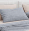 Zohome Kussensloop Lino - Kussenhoes van 50x50 cm - 1 stuk - 100% Katoen - Blauw