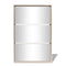 vidaXL - Schoenenkast - drielaags - met - spiegel - 63x17x102,5 - cm - eiken