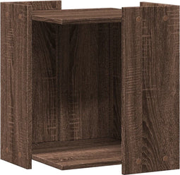 vidaXL - Kattenbakkast - 42x42x51 - cm - bewerkt - hout - bruin - eikenkleurig